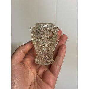 VTG Le Smith Glass Miniature Vase Button Daisy Pattern Texture 2.5" Collectible